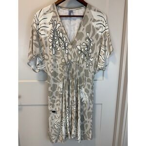 Blank London Anthropologie Leopard Floral‎ Babydoll Dress One Size